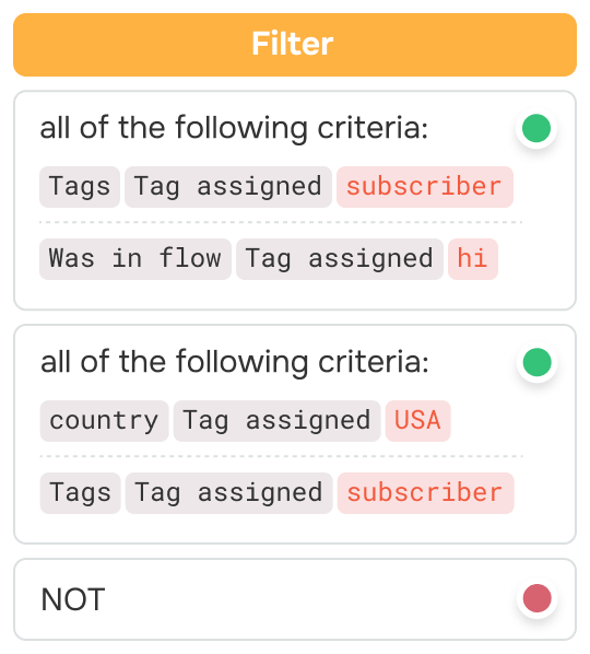 setting filters