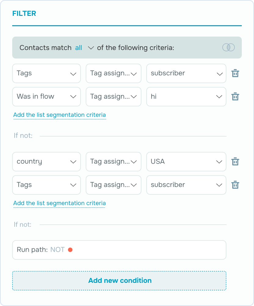 setting filters