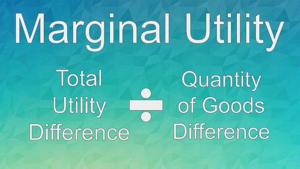 Marginal utility formula