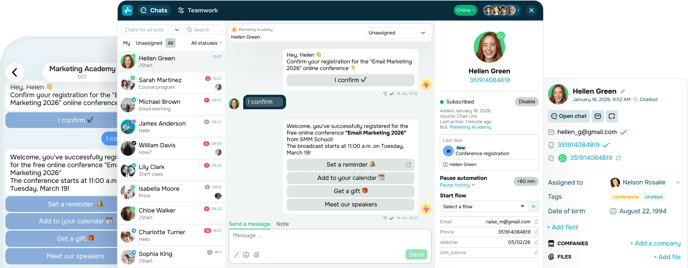 How does the unified inbox work?