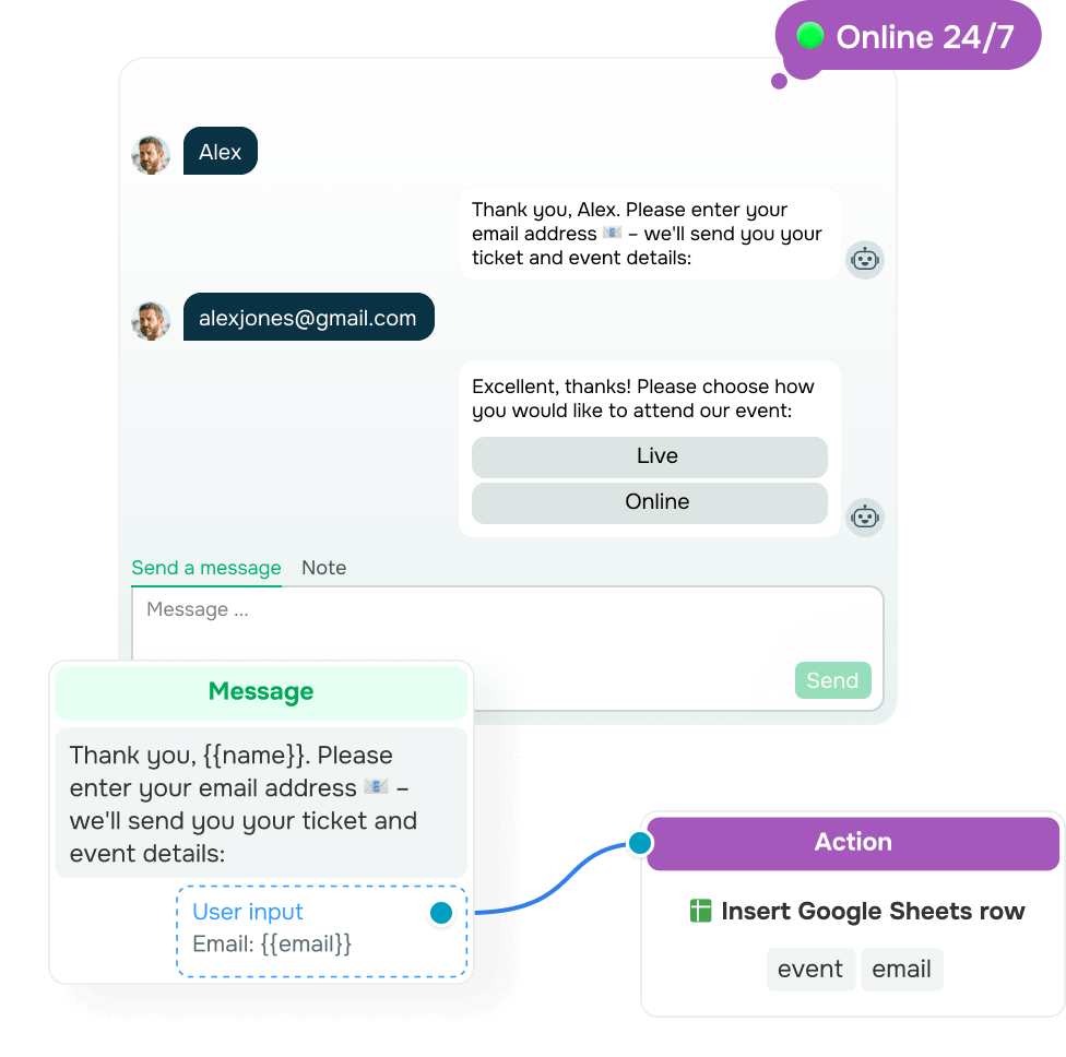 Automate messaging app communication