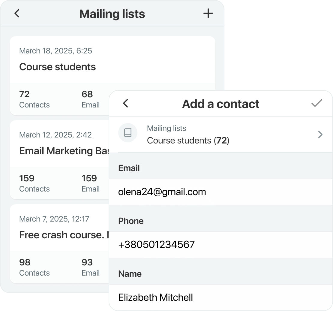 Posta listelerini düzenleyin
