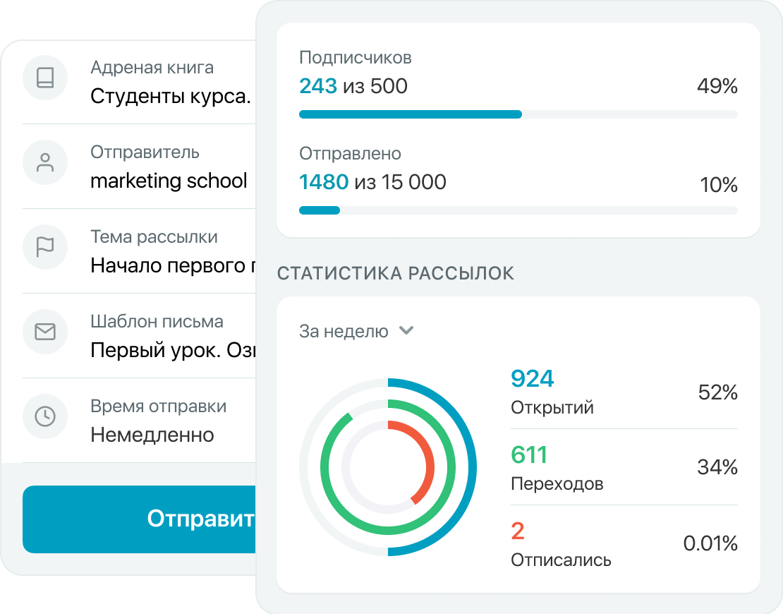 Анализируйте рассылки и создавайте новые