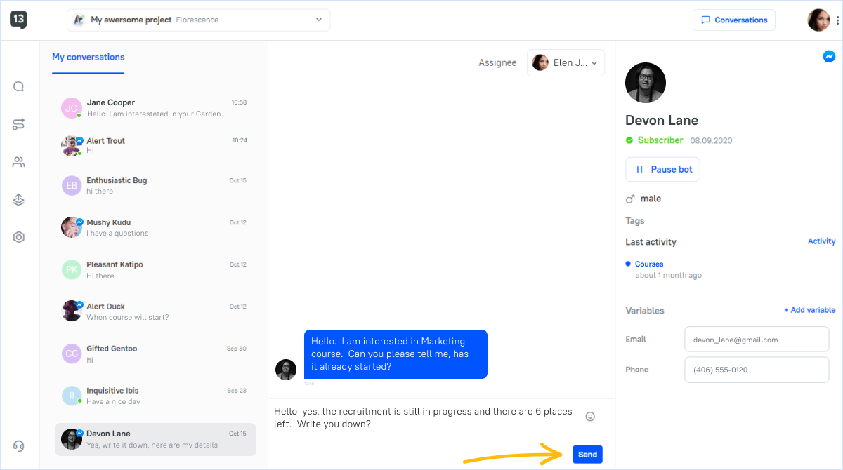 Chat on line