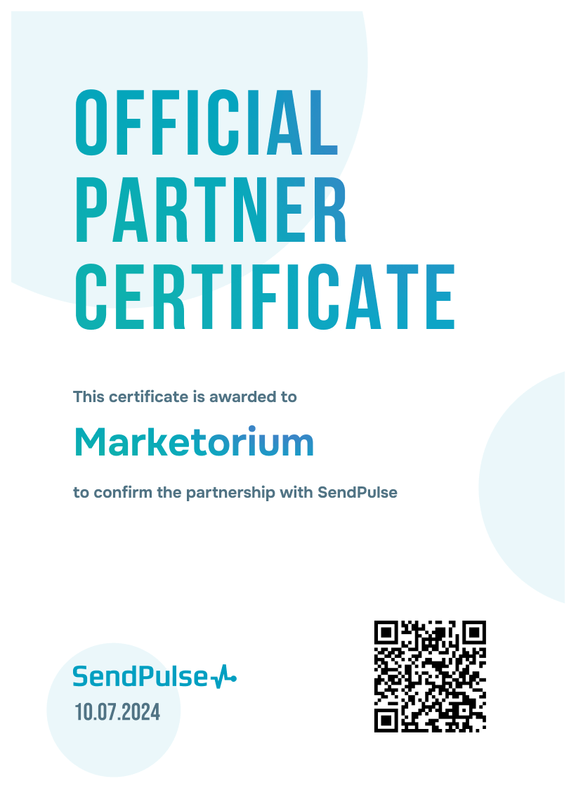 Certificazione Sendpulse