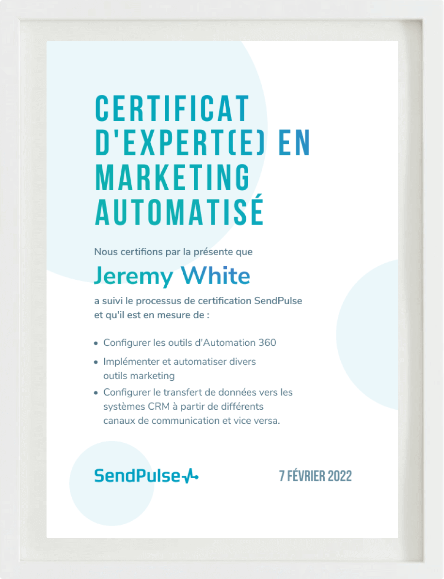 certificate marketing automation