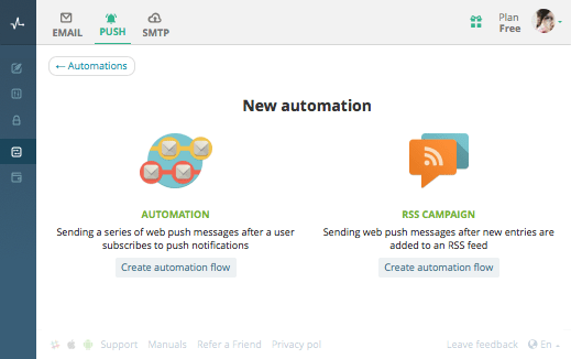 webpush automations