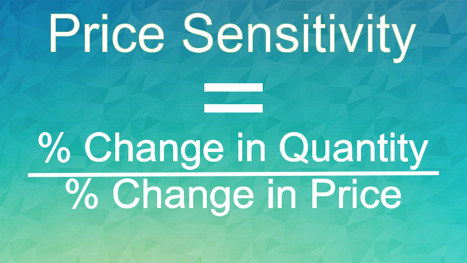 Price sensitivity formula