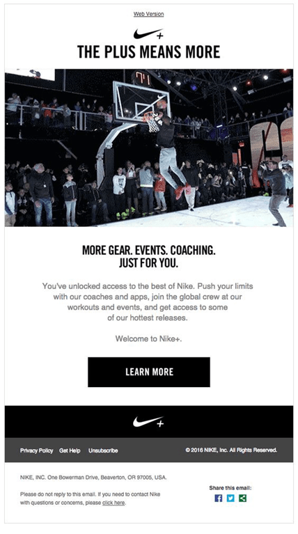 nike email marketing