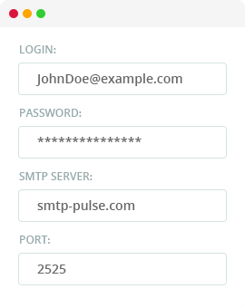 panel smtp form