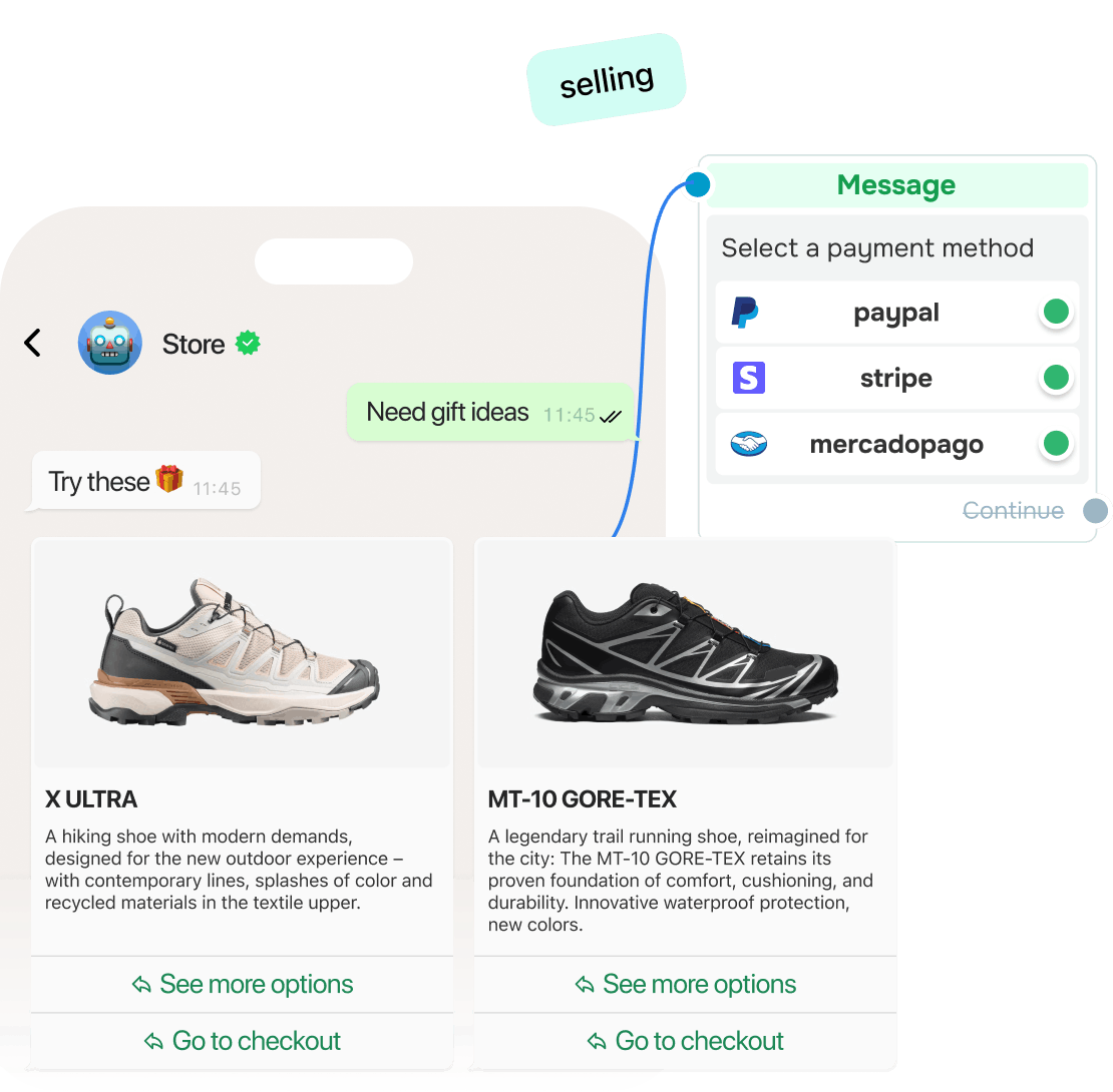 Capture sales in chat