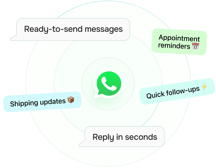 How do WhatsApp templates boost my response time?