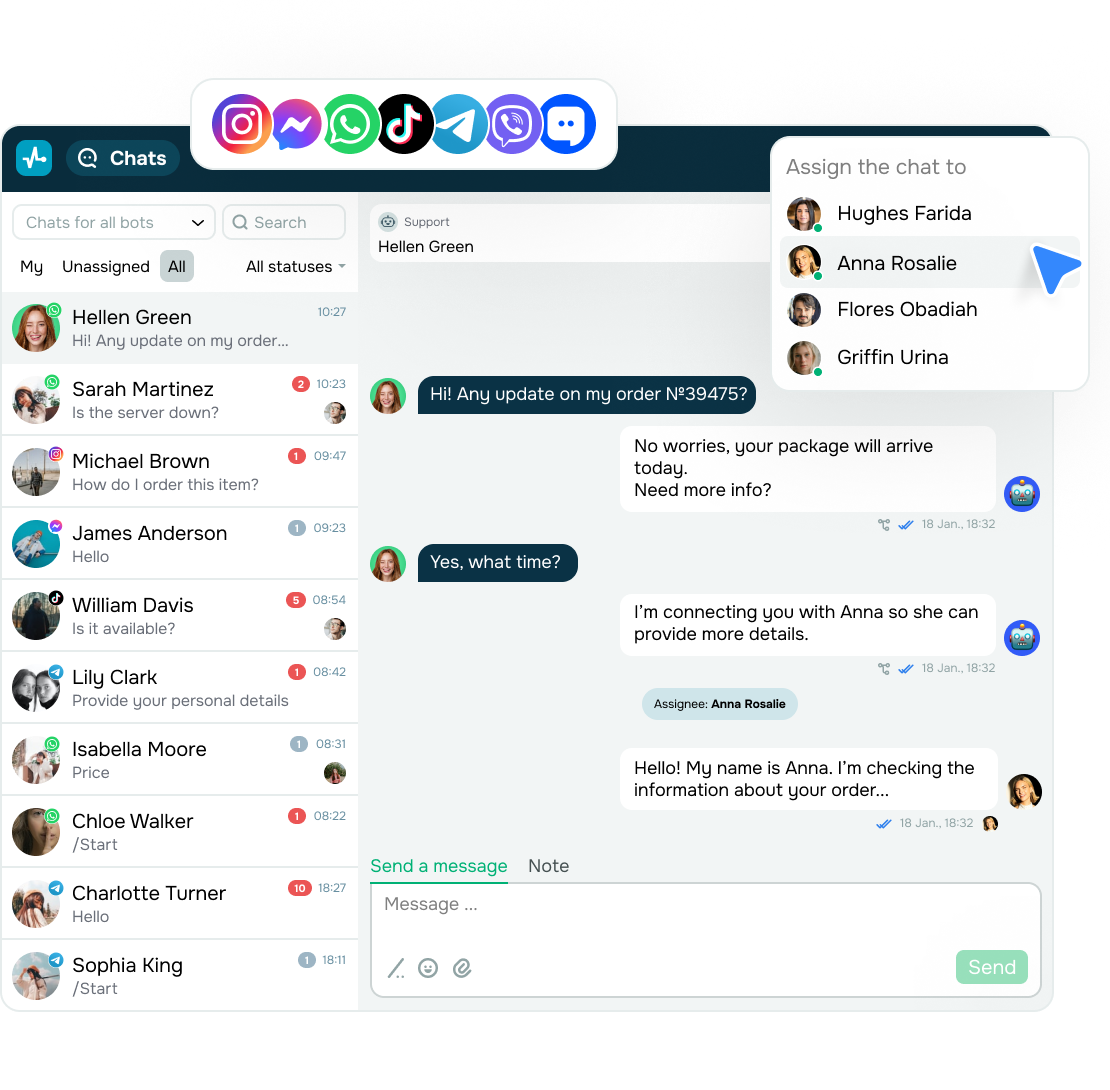 Manage all conversations in a single place