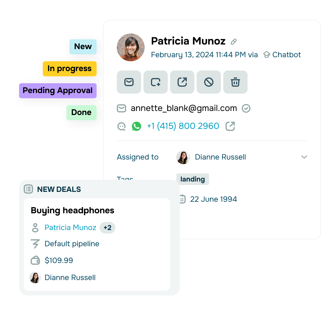 Record every interaction in your CRM