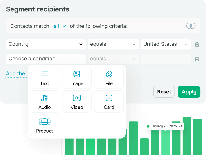 How do I send messages in bulk through the WhatsApp API?