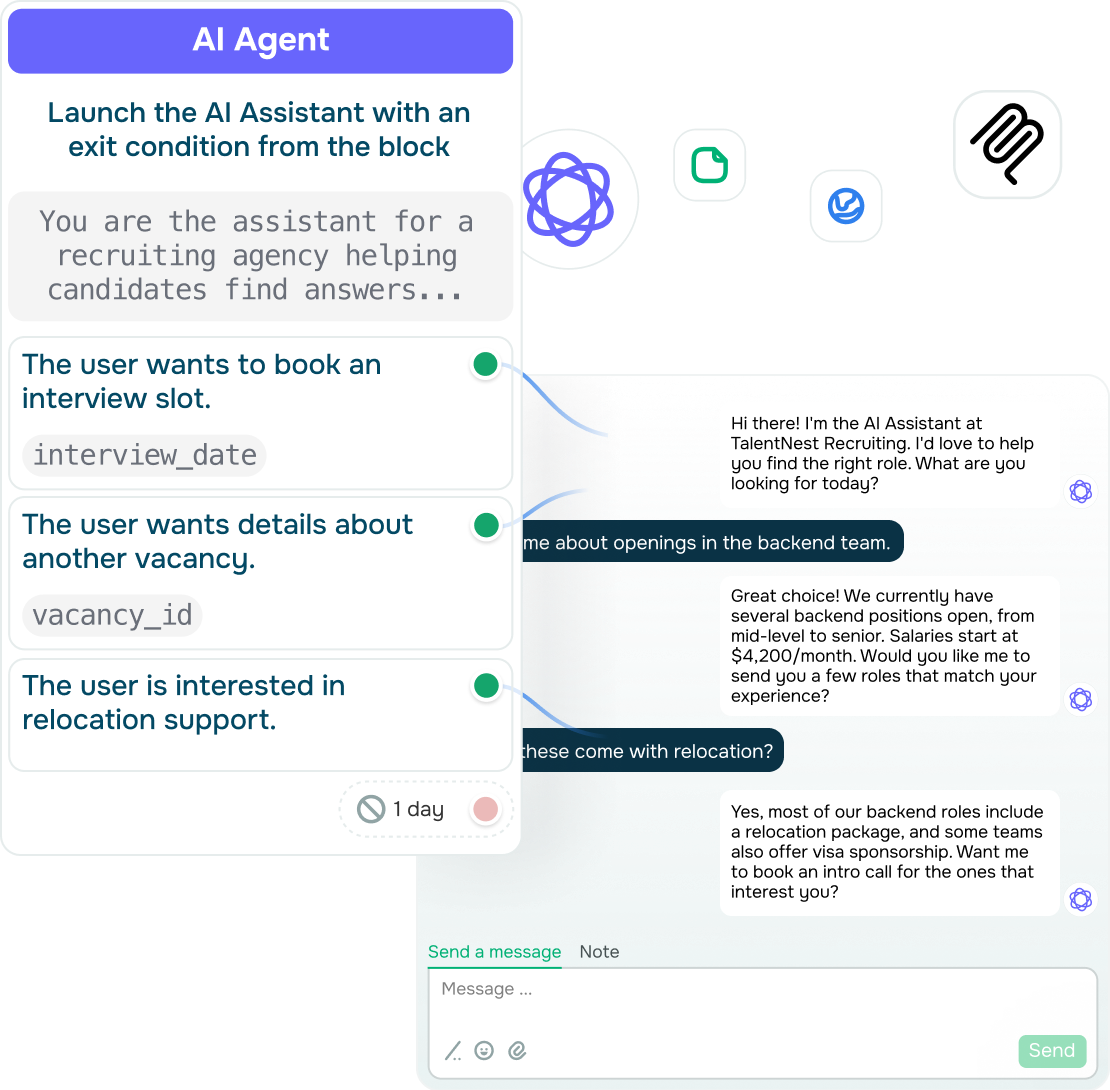 Answer questions beyond the scripted flow