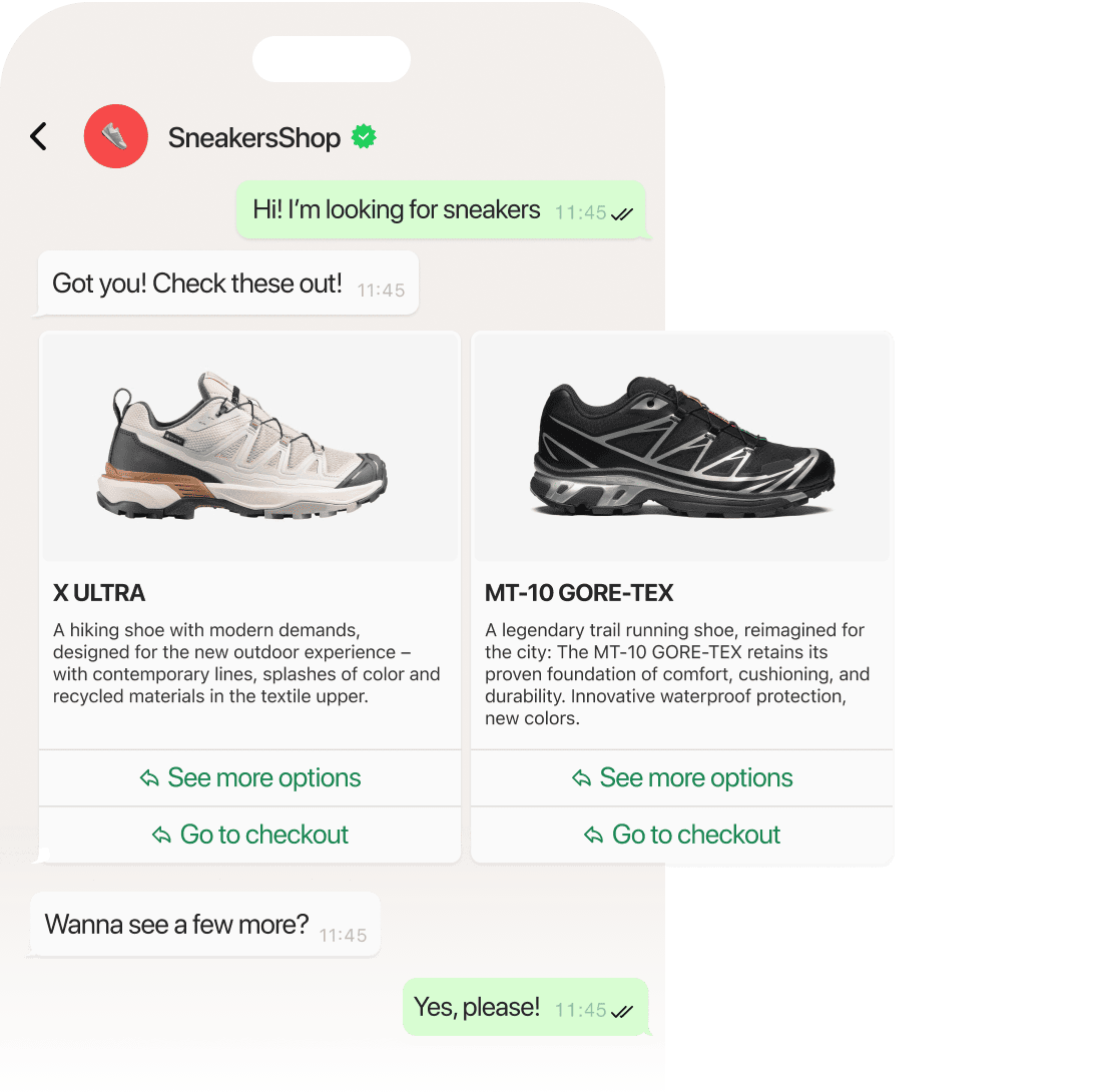 Move catalogs into shoppable chats