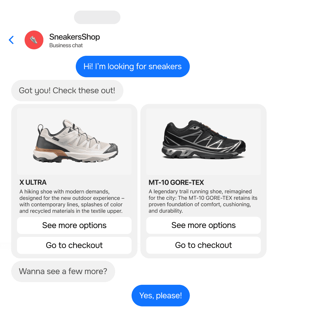 Lead clients through your product catalog