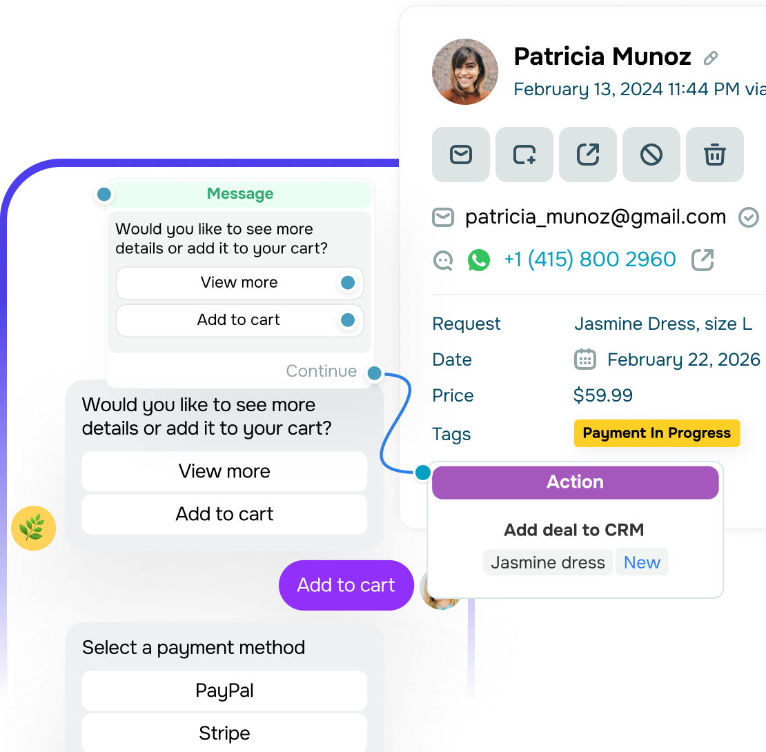 Sync Instagram chats with your CRM