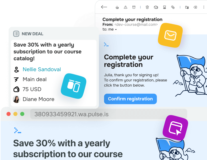 How do I integrate WhatsApp with other marketing channels and automate my setup?