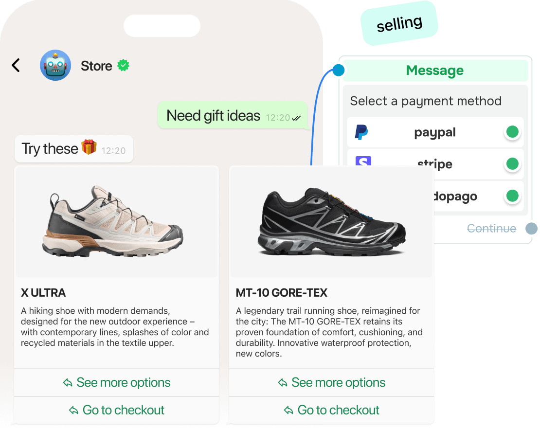 Sell straight from your catalog