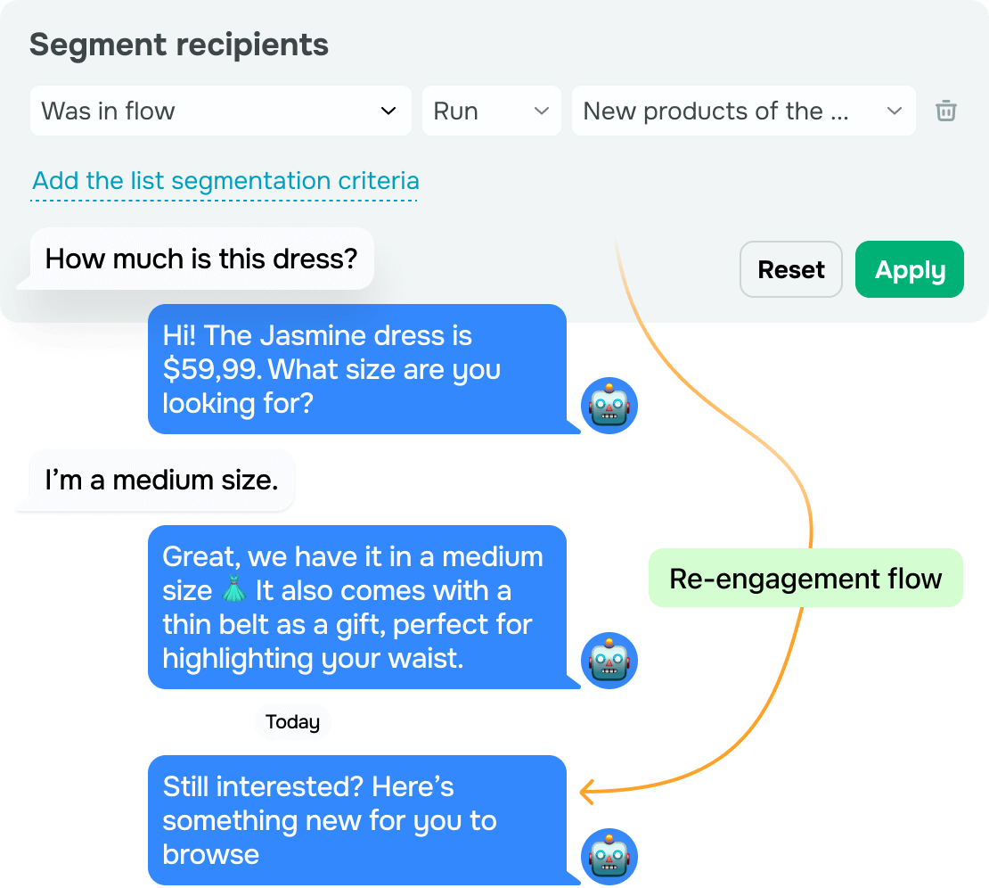 Reactivate cold leads with tailored flows