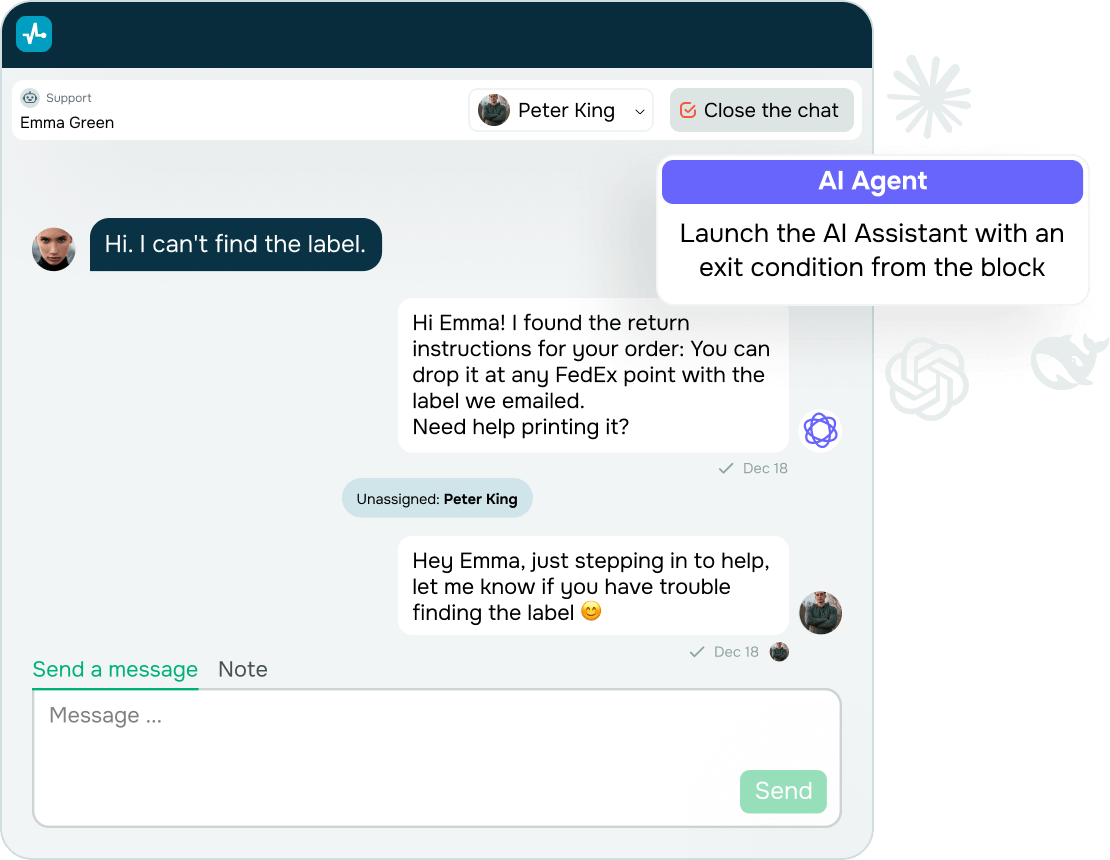 Let AI act before your team steps in