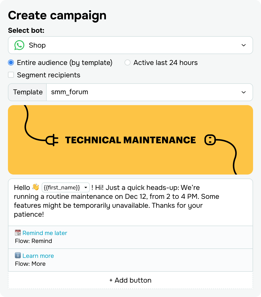 Reach more clients with timely updates
