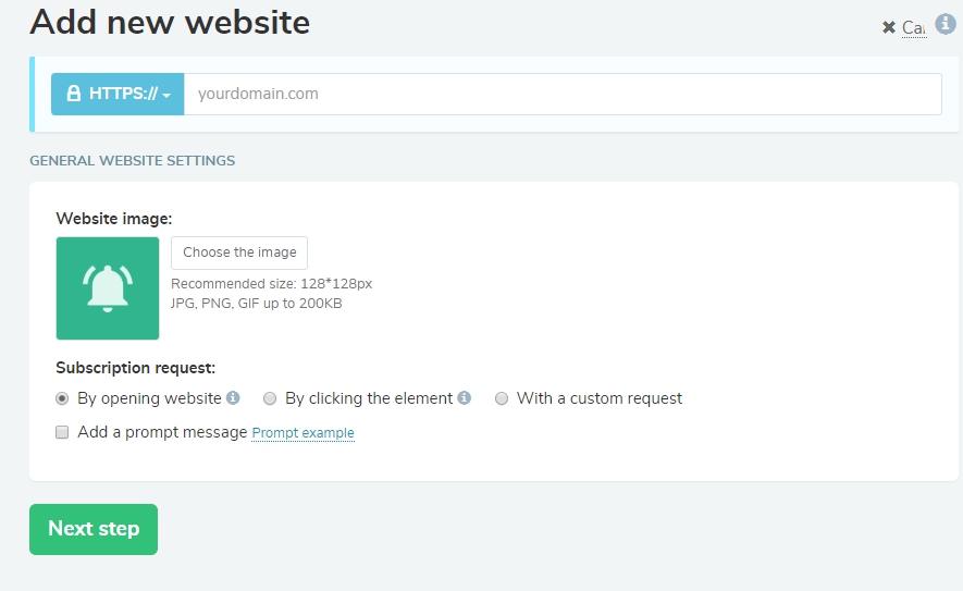 Website settings