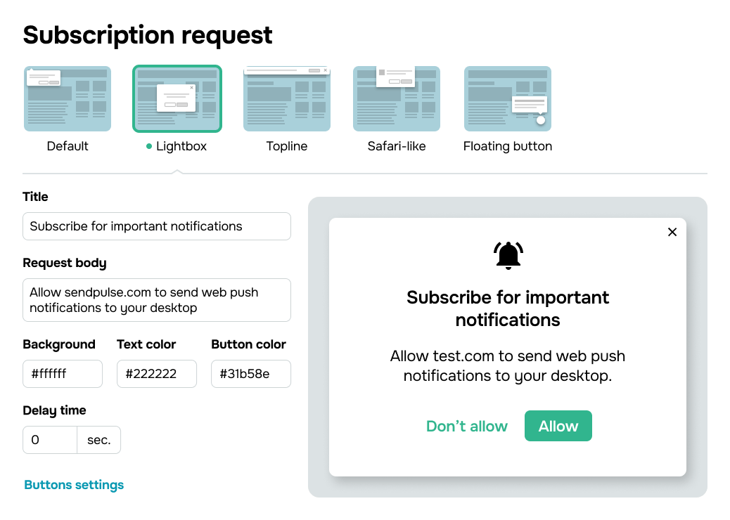 Custom subscription form