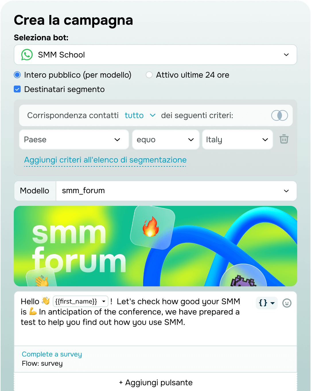 Campagne e notifiche di marketing di WhatsApp