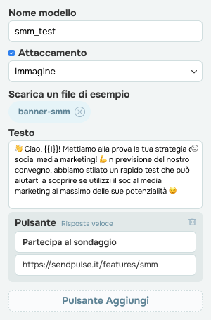 Messaggi interattivi
