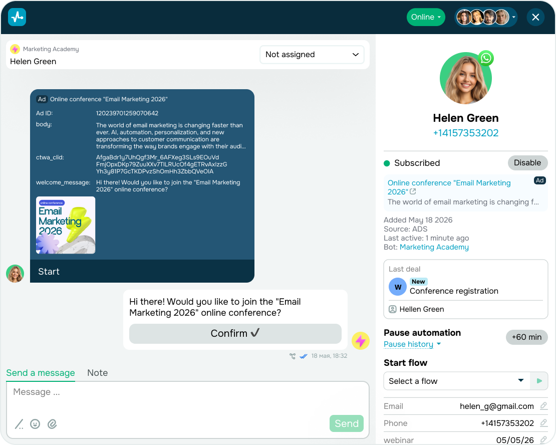 Manage ads together in a team-friendly inbox