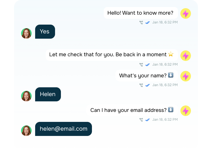WhatsApp chatbot for lead generation