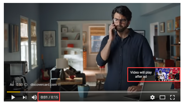 Non-skippable in-stream ads